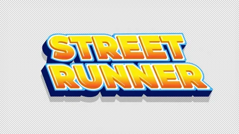 Street runner loop on alpha channel transparent background Stock Footage 344688995