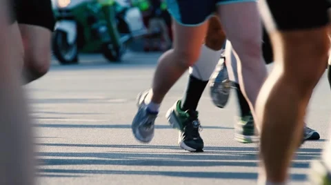 Street runners legs Stock Footage 68397644