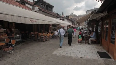Street. Sarajevo. 库存影片 8654128