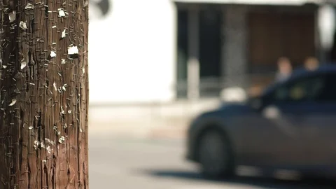 Street scene backplate with background soft for keying in talent. Stock Footage 101185095