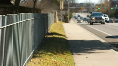 Street scene backplate with background soft for keying in talent. Stock Footage 101185406