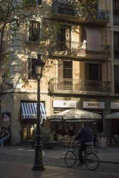 Street scene, Barcelona, Catalonia, Spain, Europe Stock Photos