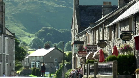 Street scene, Castleton, Peak District. 스톡 동영상 53407113
