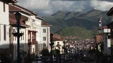 Street Scene in Cusco Peru Video stock 4516636
