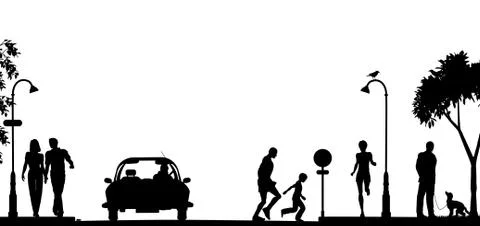 Street scene Stock Illustration