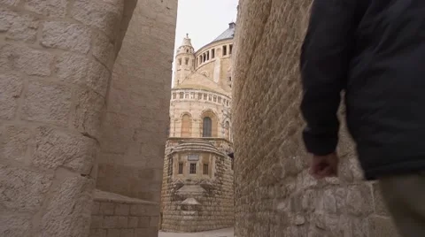 Street Scene in Old City of The Jerusalem in Israel Stock Footage 59163710
