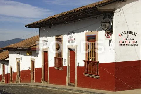 Street Scene, Patzcuaro, Michoacan, Mexico Stock Photos