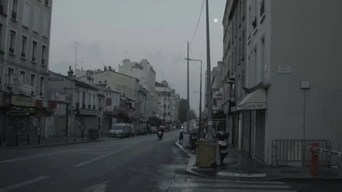 Street scene in the suburb of Paris Stock-Footage 71241519
