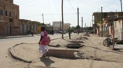 On the street. Senegal Stockbeeldmateriaal 33335364