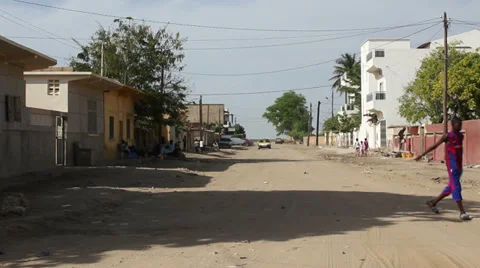 On the street. Senegal Stockbeeldmateriaal 33336892