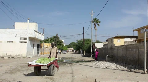 On the street. Senegal Stockbeeldmateriaal 33355741