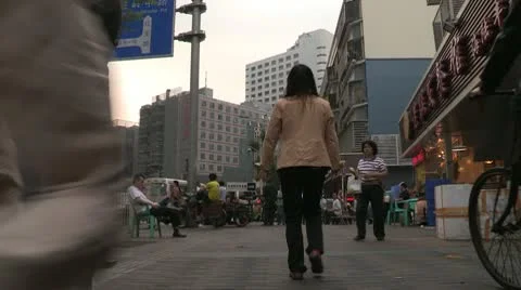 Street in Shenzhen Stock Footage 10717485