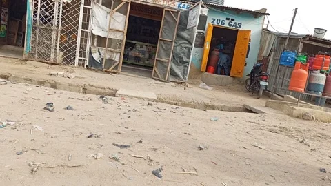 Street Side Shops And Cooking Gas Refill Point Kano Nigeria 動画素材 330596265