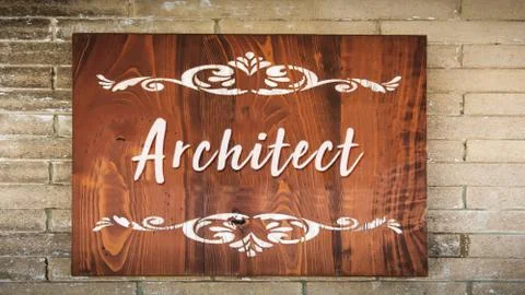 Street Sign to Architect Ilustración de archivo