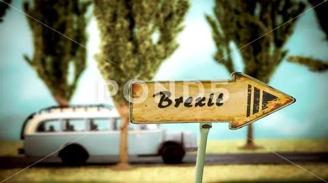 Street Sign to Brexit Stock Illustrationen