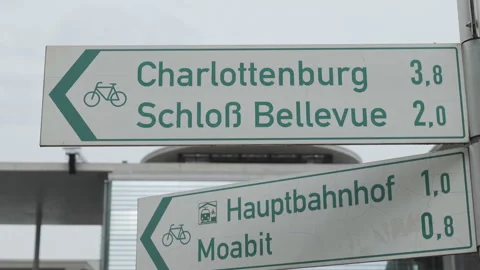 A street sign in central Berlin. Stock Footage 302284653