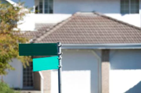 Street sign empty Stock Photos