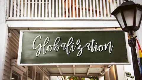 Street Sign to Globalization Stock Illustration