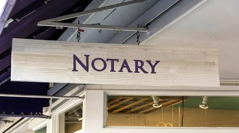 Street Sign to Notary Stock Photos