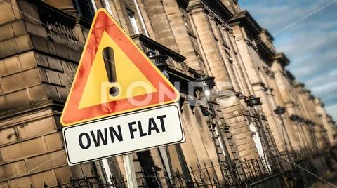 Street Sign to Own Flat Stock Illustration