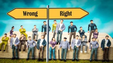 Street Sign Right versus Wrong Street Sign Right versus Wrong Copyright: x... Stock Photos