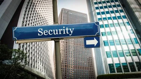 Street Sign to Security Stock Illustration