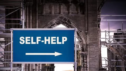 Street Sign to Self-Help Stock Illustration