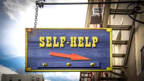 Street Sign to Self-Help Stock Illustration