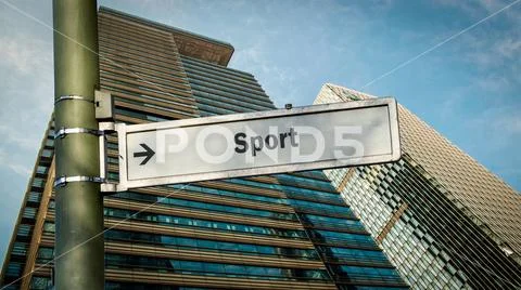 Street Sign to Sport Stock Illustration