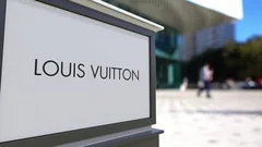 Outdoor Signage Board With Louis Vuitton Logo. Modern Office