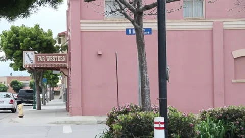 Street of small town Stock Footage 155491273