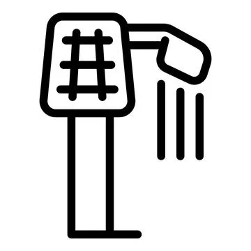 Street solar panel light icon outline vector. Eco city Stock Illustration