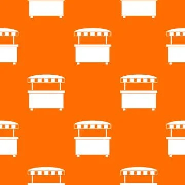 Street stall with awning pattern seamless Stock Illustration