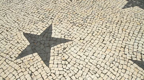 Street star mosaic Stock Footage
