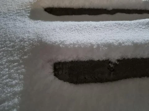 Street steps covered in snow Stock Photos