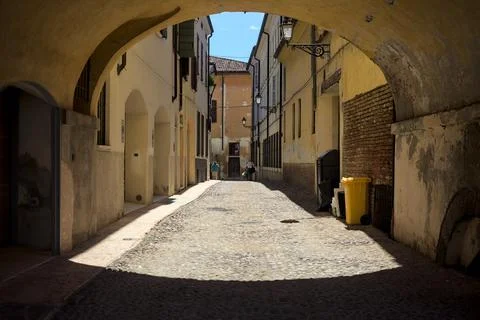 Street in the sunlight Stock Photos