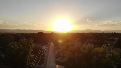 Street To Sunset Stock Footage 162488545