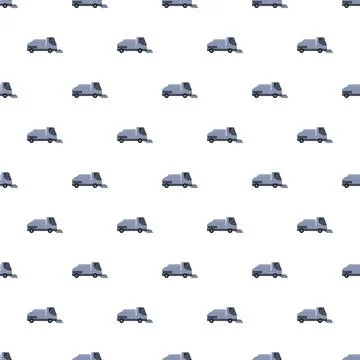 Street sweeper trucks pattern and urban maintenance background Stock Illustration