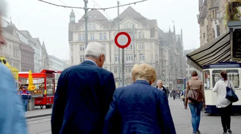 Street Swiss Cities Stock Footage 32190608