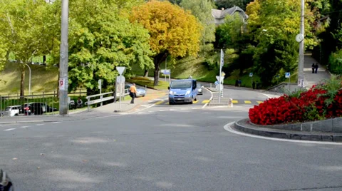 Street Swiss Cities Stock Footage 32190743
