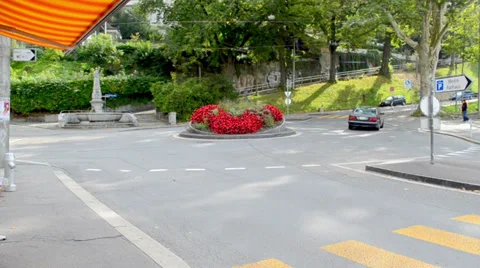 Street Swiss Cities Stock Footage 32190796