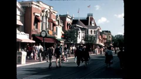 Street in a theme park Stock Footage 276289785
