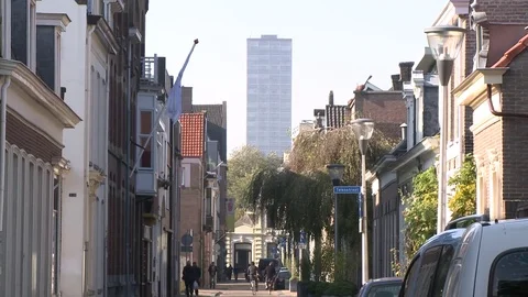 Street in Tilburg Stock Footage 81957205