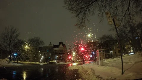Street time lapse in front of a traffic light, seem from inside of a car, Stock Footage 103567061