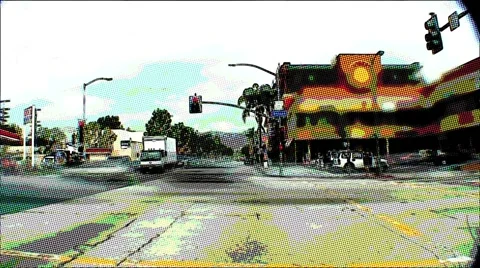 Street timelapse comic effect Stock Footage 1004716