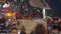 Street traffic and ambulance vehicles at night, Times Square, New York City 4k or 4k+ Resolution