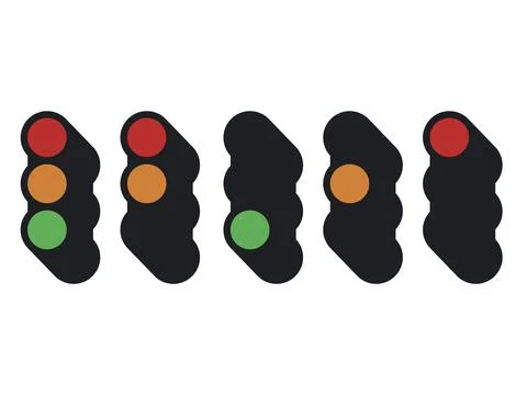 Street traffic control lights. Stock-Illustration