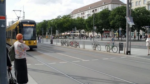 Street traffic in Germany Stock Footage 120525962