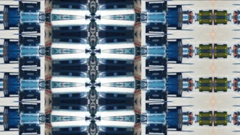 Street Traffic Mirror effect Loop Ready Stock-Footage 109501677