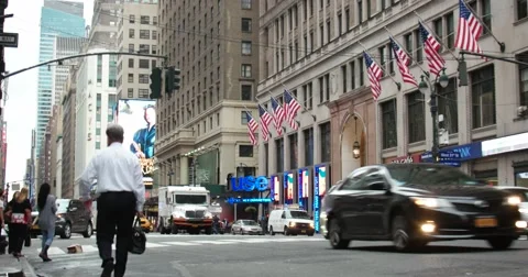 Street Traffic on Park Avenue in Manhattan New York City 4K Stock Footage